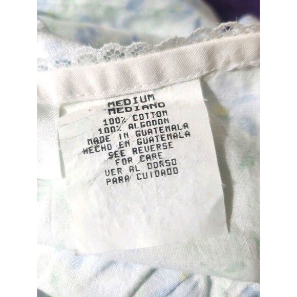 Cypress Size M Cotton Cottagecore Feminine Grannycore Ruffled Short Sleeve Gown - Picture 10 of 11